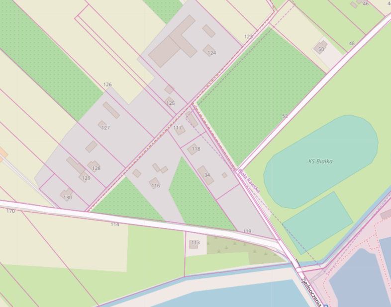 Geoportal360.pl - mapa z granicami działek
